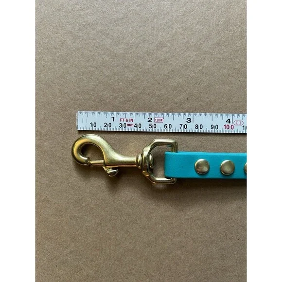 12” Biothane Dog Training Tab Bringsel 5/8" wide Solid Brass Hardware USA Made - Picture 6 of 7